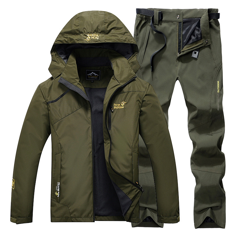 Fishing Jacket Waterproof - Wasserdichter Angelanzug, atmungsaktiv, langlebig, Kapuzenjacke, Angelkleidung,