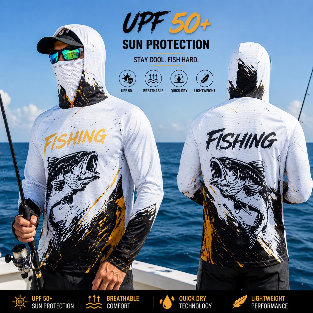 Schnell trocknender, atmungsak – Fishing Hoodie Bewertung und Preis